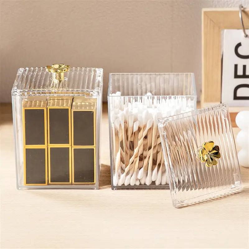 Acrylic Square Swab Storage Box, Makeup Cotton Pad Storage Box, Single Cell Clear Case, Cosmetics Jewellery Bathroom Container, Multifunctional Luxury Jar With Lid Storage, Bathroom Canisters Vanity Organizer, Transparent Cosmetic Storage Box Acrylic Square Swab Storage Box, Makeup Cotton Pad Storage Box, Single Cell Clear Case, Cosmetics Jewellery Bathroom Container, Multifunctional Luxury Jar With Lid Storage, Bathroom Canisters Vanity Organizer, Transparent Cosmetic Storage Box